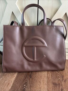 Telfar Chocolate Brown Medium Shopping Tote Bag